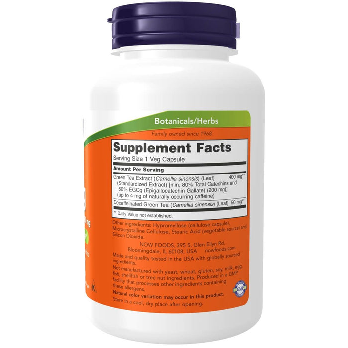 NOW Foods EGCg Green Tea Extract 400mg 180 Veg Capsules | Premium Supplements at MYSUPPLEMENTSHOP