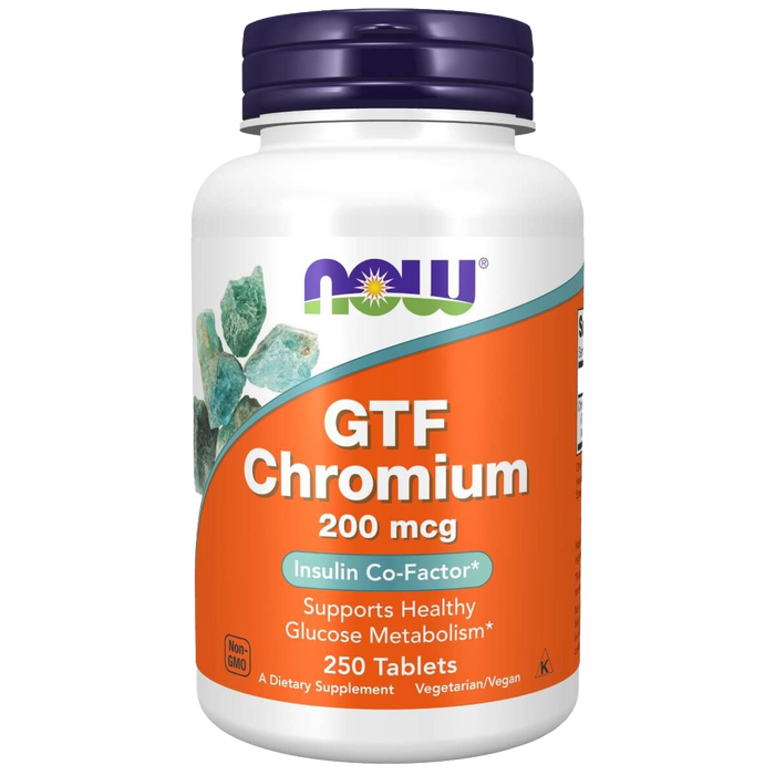 NOW Foods GTF Chromium 200 mcg 250 Tablets