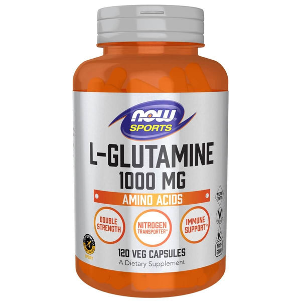 NOW Foods L-Glutamine 1,000 mg 120 Veg Capsules - L-Glutamine, Glutamine at MySupplementShop by NOW Foods