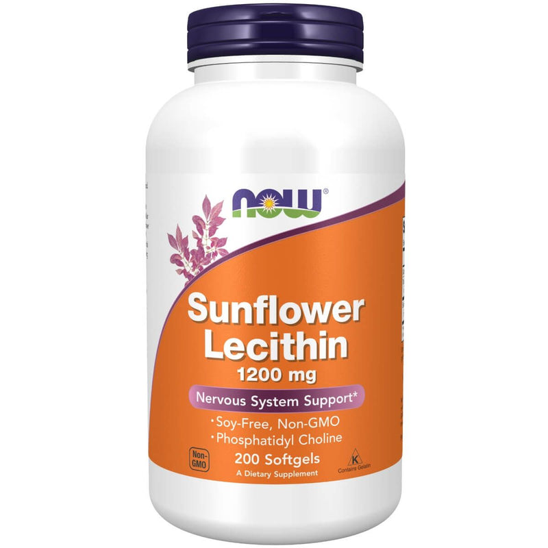 NOW Foods Sunflower Lecithin 1,200 mg 200 Softgels | Premium Supplements at MYSUPPLEMENTSHOP