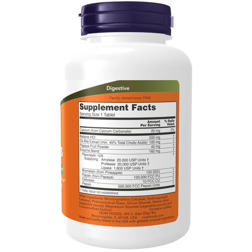 NOW Foods Super Enzymes 180 Tablets | Premium Supplements at MYSUPPLEMENTSHOP