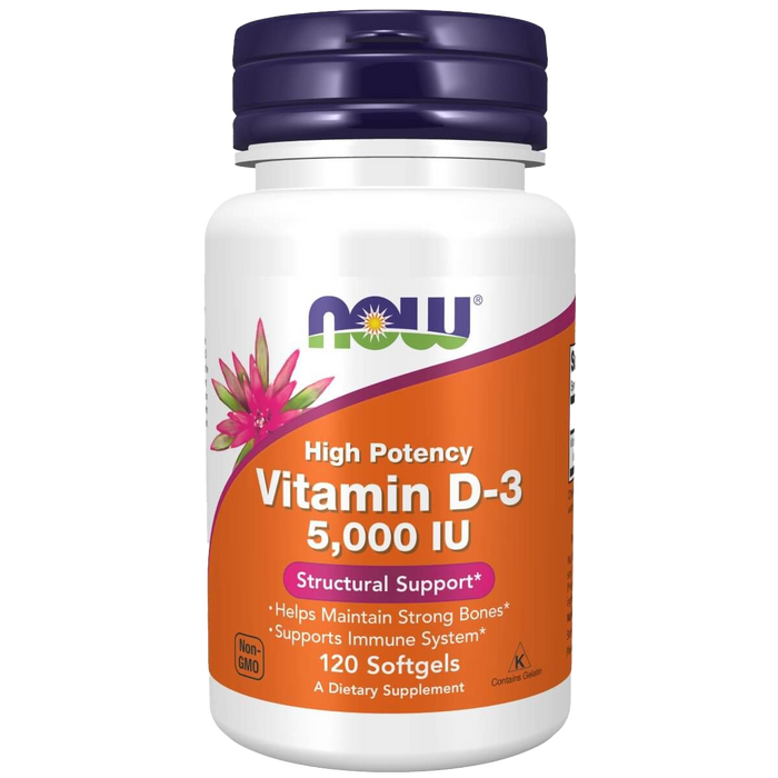 NOW Foods Vitamin D-3 5,000 IU 120 Softgels