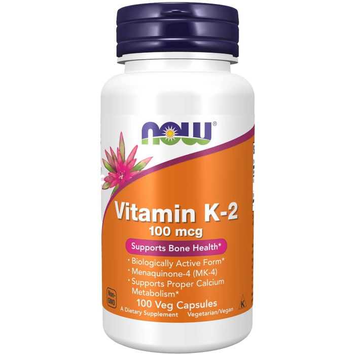 NOW Foods Vitamin K-2, 100 mcg – 100 Kapseln