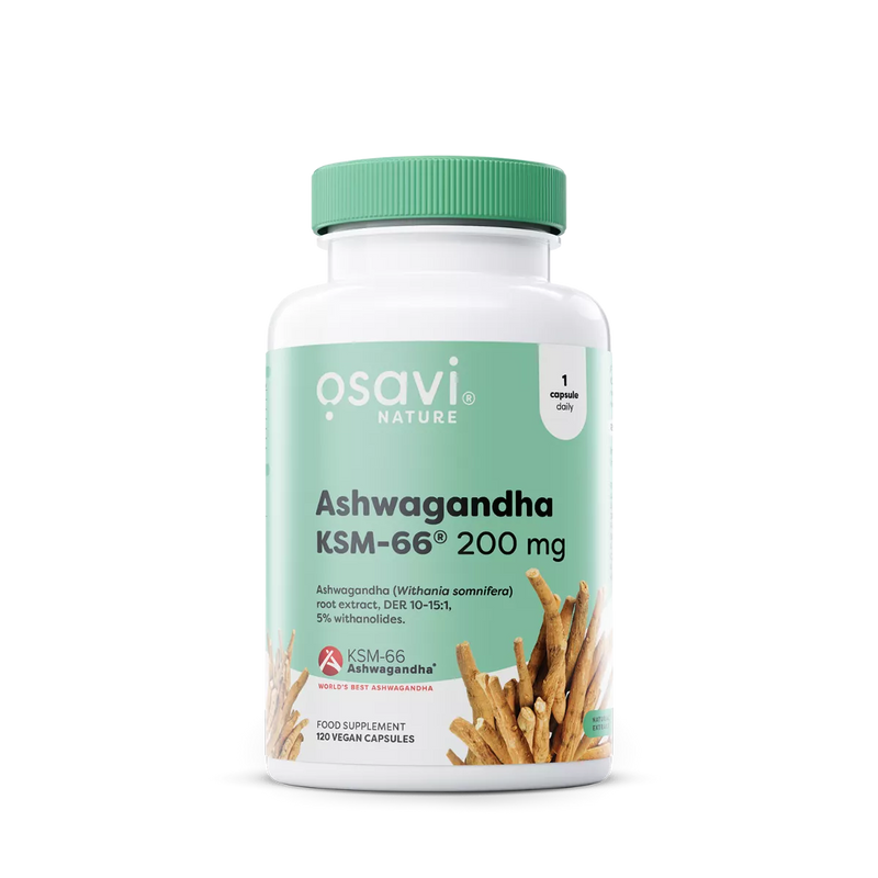 MySupplementShop Ashwagandha Osavi Ashwagandha KSM-66, 200mg Vegan caps by Osavi