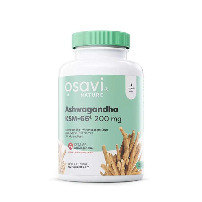 MySupplementShop Ashwagandha Osavi Ashwagandha KSM-66, 200mg Vegan caps by Osavi