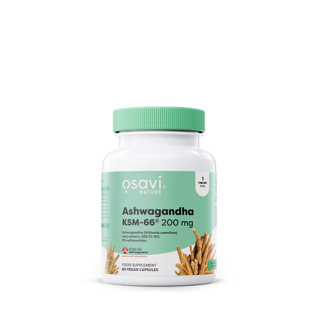 MySupplementShop Ashwagandha Osavi Ashwagandha KSM-66, 200mg Vegan caps by Osavi