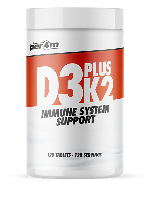 Per4m D3 Plus K2 120 Tablets - Default Title - Vitamin D at MySupplementShop by PER4M Nutrition