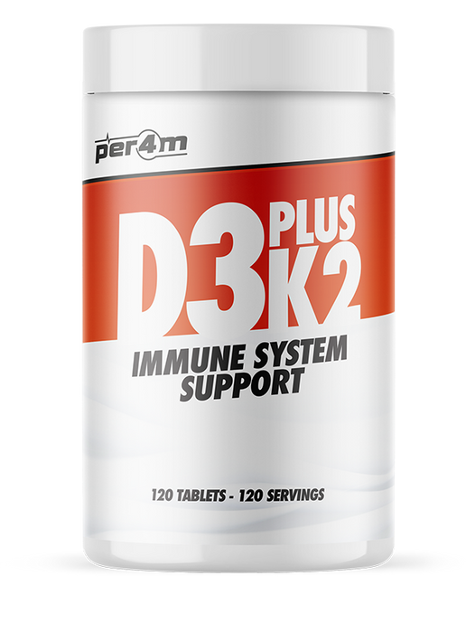 Per4m D3 Plus K2 120 Tablets - Default Title - Vitamin D at MySupplementShop by PER4M Nutrition