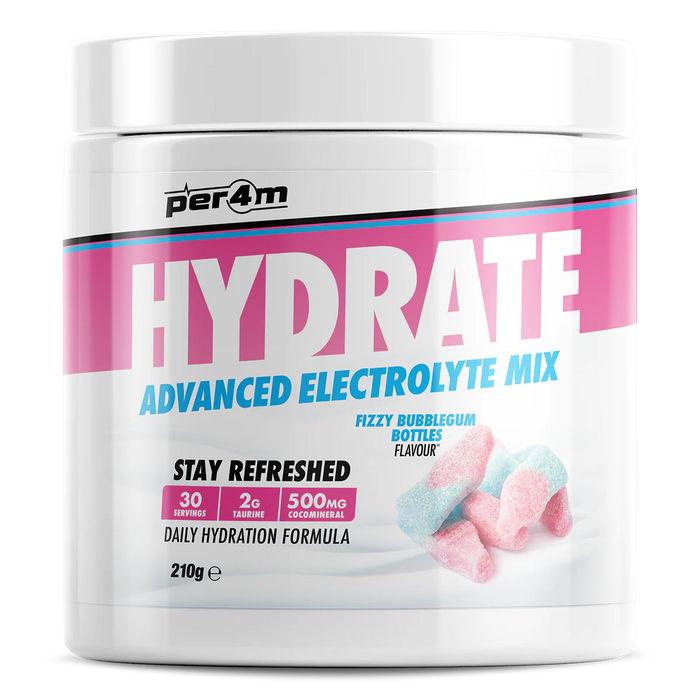 Per4m Hydration Electrolyte Mix 30 Servings - Fizzy Bubblegum Bottles - Electrolyte Replacements at MySupplementShop by PER4M Nutrition