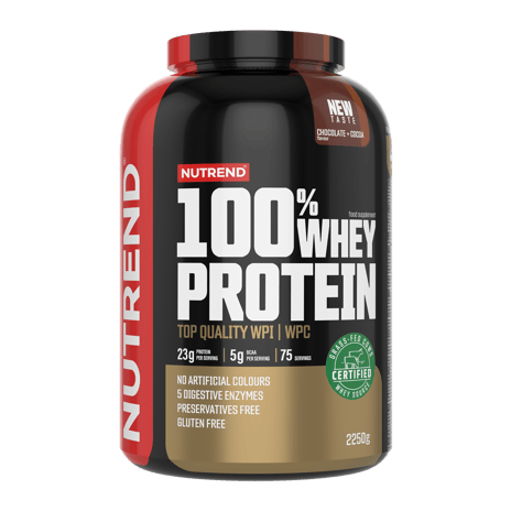 Nutrend 100 % Molkenprotein, Vanille – 2250 Gramm