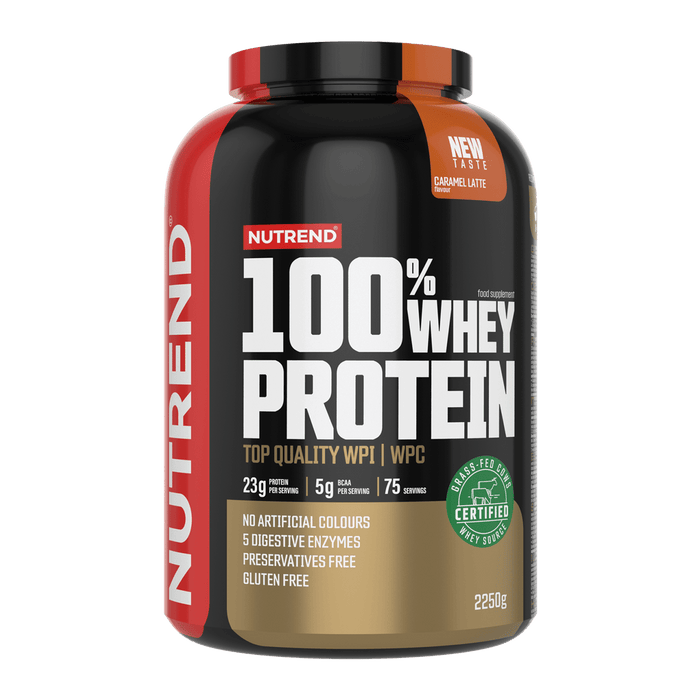 Nutrend 100 % Molkenprotein, Vanille – 2250 Gramm