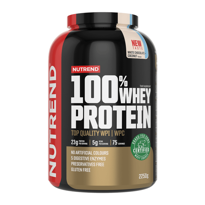 Nutrend 100 % Molkenprotein, Vanille – 2250 Gramm