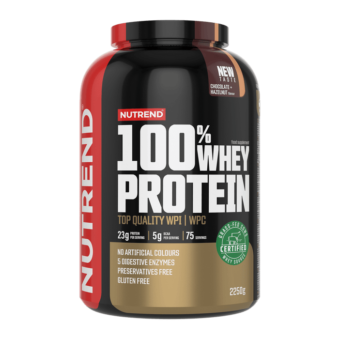 Nutrend 100 % Molkenprotein, Vanille – 2250 Gramm