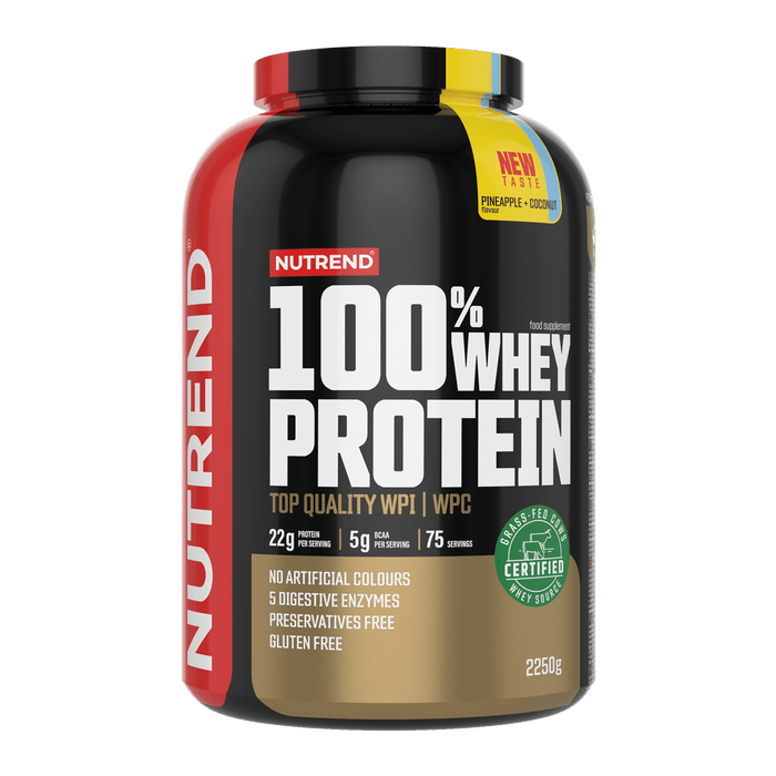 Nutrend 100 % Molkenprotein, Vanille – 2250 Gramm