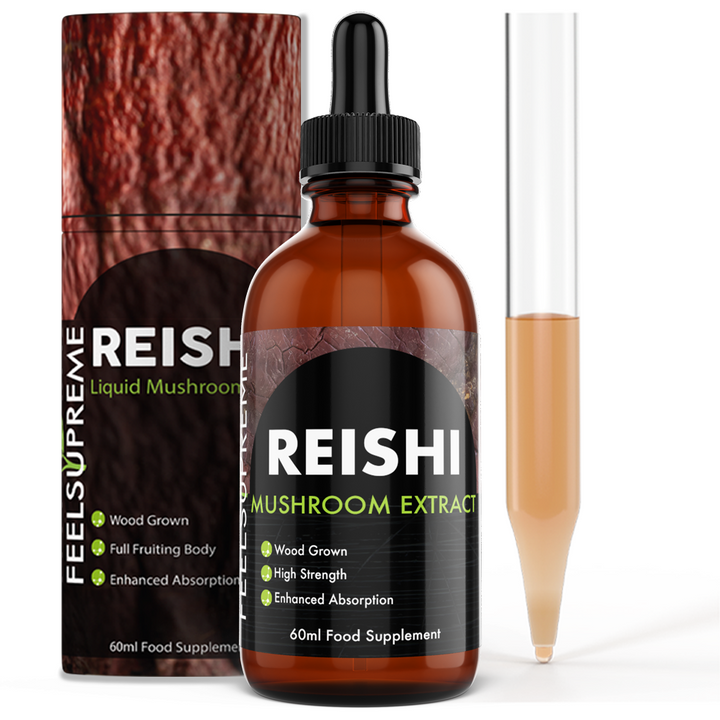 Feel Supreme Reishi Mushroom Liquid | High Strength Tincture for Wellbeing 60ml