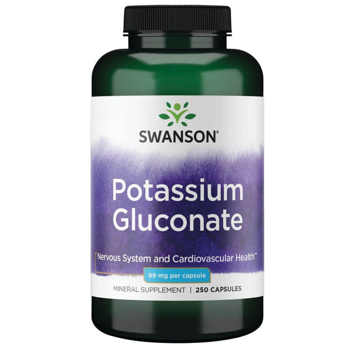 Swanson Potassium Gluconate 99 mg 250 Capsules - Health and Wellbeing at MySupplementShop by Swanson