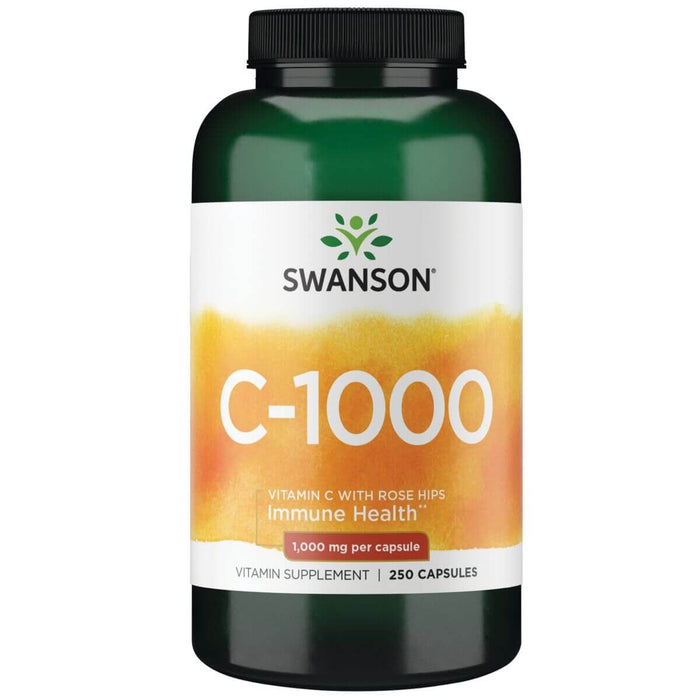 Swanson Vitamin C with Rose Hips 1,000 mg 250 Capsules - Vitamins & Minerals at MySupplementShop by Swanson