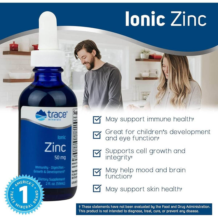 Trace Minerals Liquid Ionic Zinc (50 mg) 2 oz | Premium Supplements at MYSUPPLEMENTSHOP