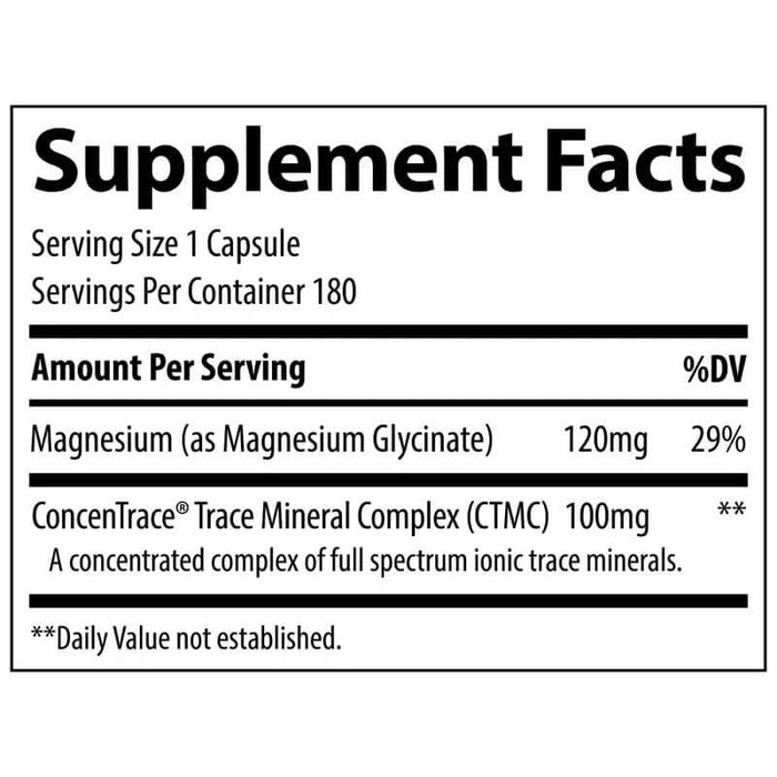 Trace Minerals Magnesium Glycinate 120mg 180 Capsules - Muscle Health at MySupplementShop by Trace Minerals