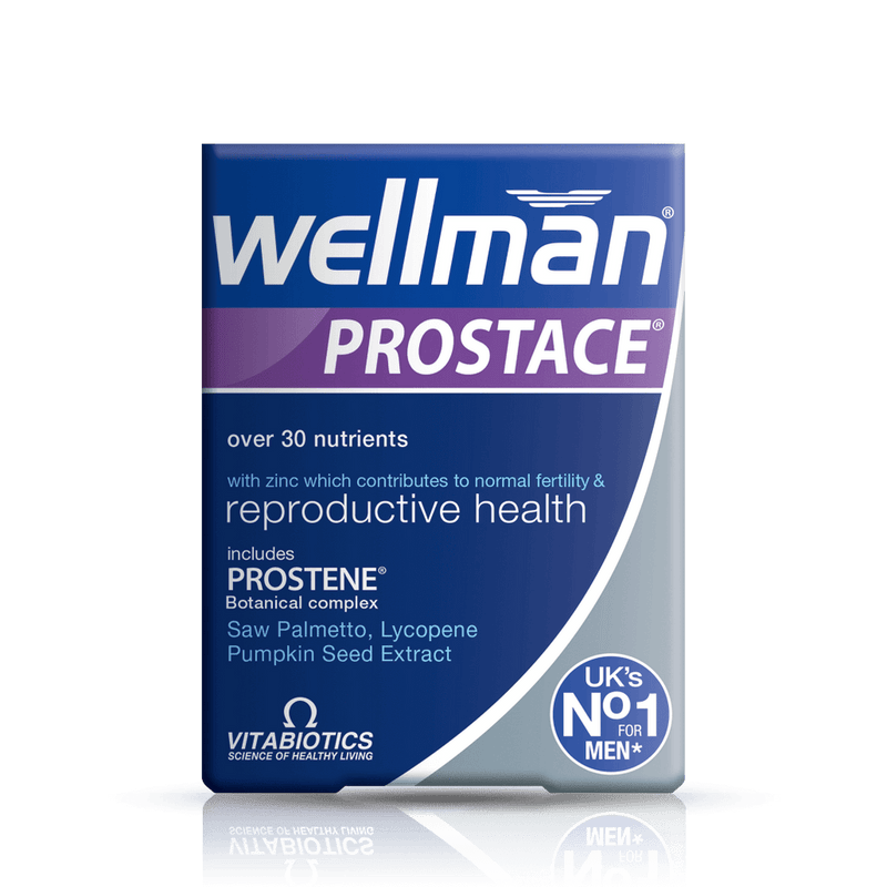 Vitabiotics Wellman Prostace Vitamin Mineral And Botanical Food Supplement 60 Tablets - Men at MySupplementShop by Vitabiotics