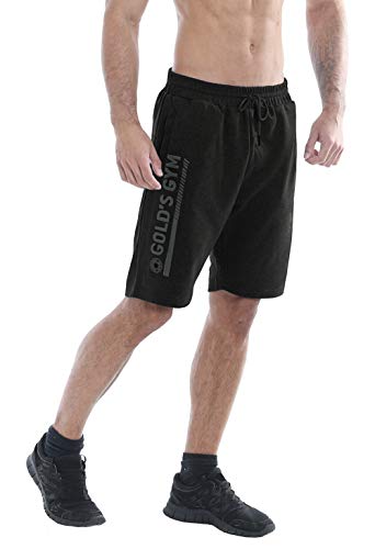 Gold's Gym UK Men's Embossed Shorts Sweatpant Joggers Black X-Large | High-Quality Trousers | MySupplementShop.co.uk