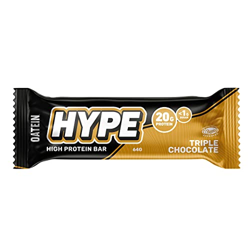 Oatein Hype Low Sugar Protein Bar 12 x 64g Triple Choc | High-Quality Sports Nutrition | MySupplementShop.co.uk