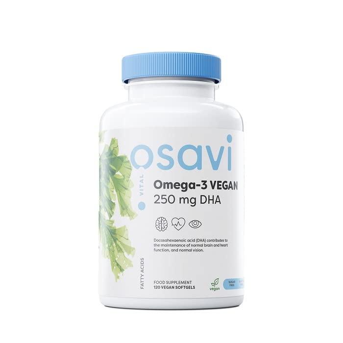 Osavi Omega-3 Vegan, 250mg DHA - 120 vegan softgels | High-Quality Omega-3 | MySupplementShop.co.uk