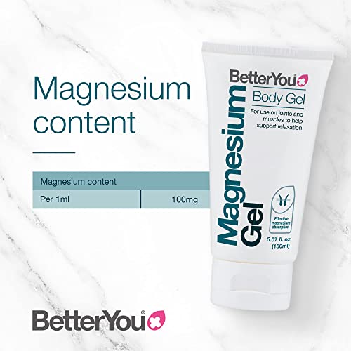 BetterYou Magnesium Body Gel | Pure Clean and Natural Source Of Magnesium Chloride | Transdermal Magnesium Body Gel | For Use On Joints And Muscles | 150ml | High-Quality Combination Multivitamins & Minerals | MySupplementShop.co.uk