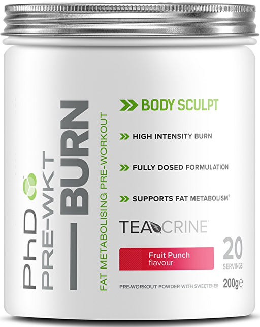 PhD Pre Workout Burn, Pink Grapefruit - 200 grams | High-Quality Pre & Post Workout | MySupplementShop.co.uk