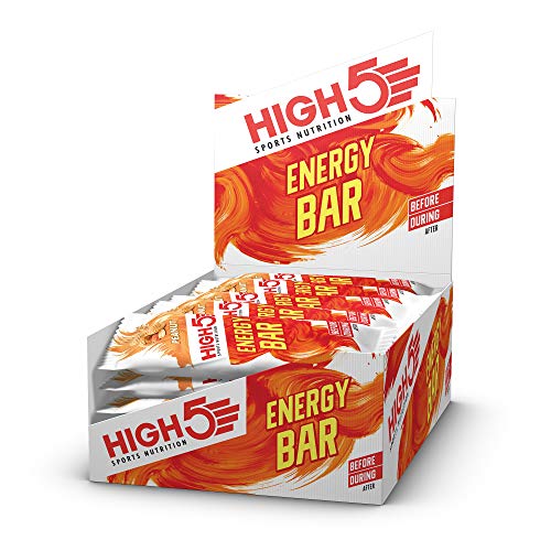 HIGH5 Energy Bar Real Fruits Soft Bar No Artificial Sweeteners (Peanut 25 x 55g) | High-Quality Endurance & Energy | MySupplementShop.co.uk