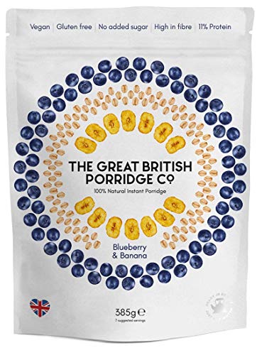 The Great British Porridge Co Porridge 385g Blueberry & Banana | High-Quality Health Foods | MySupplementShop.co.uk