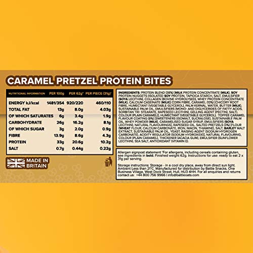 Battle Snacks Battle Bites 12x60g Caramel Pretzel | High-Quality Sports Nutrition | MySupplementShop.co.uk