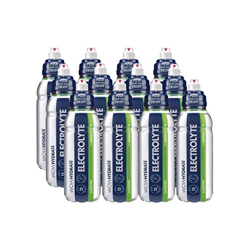 WOW HYDRATE LTD Electrolyte Water 12 x 500 ml Lemon & Lime | High-Quality Recovery & Hydration Drinks | MySupplementShop.co.uk