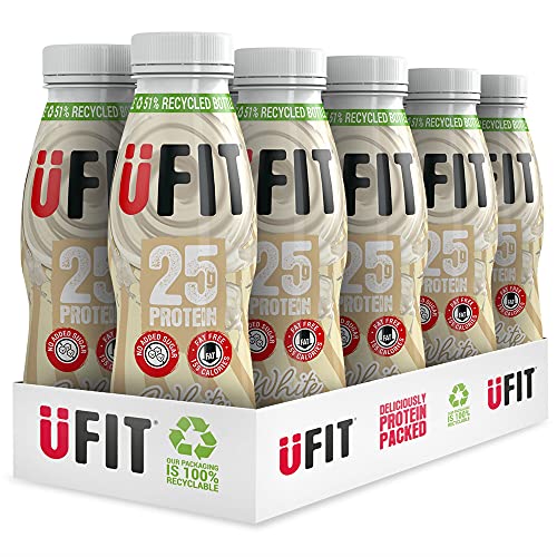 Ufit White Chocolate Flavour High Protein Milk_Shake - 10x330ml | High-Quality Milk_Shakes | MySupplementShop.co.uk