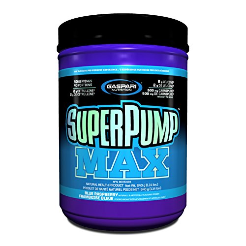 Gaspari Nutrition SuperPump MAX 640 g Blue Raspberry Pre-Workout Drink Powder - Health Foods at MySupplementShop by Gaspari Nutrition