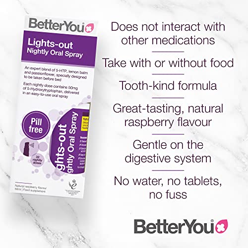 BetterYou Lights-Out 5HTP Nightly Oral Spray 50mg | High-Quality Sleep aid | MySupplementShop.co.uk