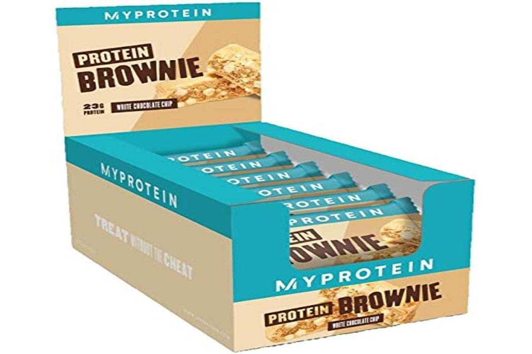 MyProtein Double Dough Protein Brownie 12 x 60g White Chocolate Peanut - Sports Supplements at MySupplementShop by MyProtein