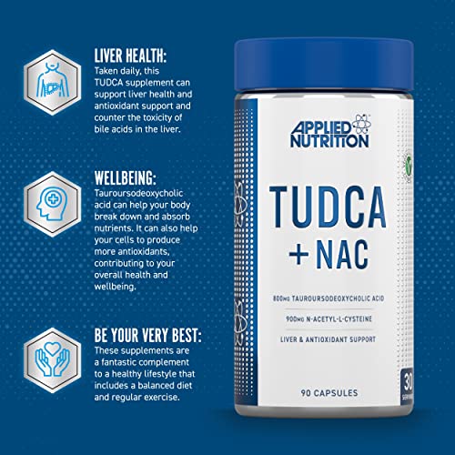 Applied Nutrition Tudca + Nac 90Caps Unflavoured - Health and Wellbeing at MySupplementShop by Applied Nutrition