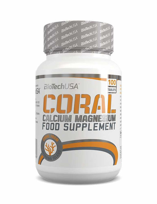 BioTechUSA Coral Calcium Magnesium - 100 tablets | High-Quality Vitamins & Minerals | MySupplementShop.co.uk