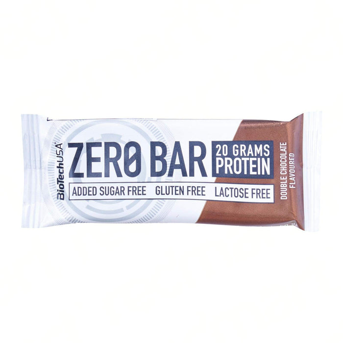 BioTechUSA Zero Bar, Double Chocolate - 20 x 50g | High-Quality Protein Bars | MySupplementShop.co.uk