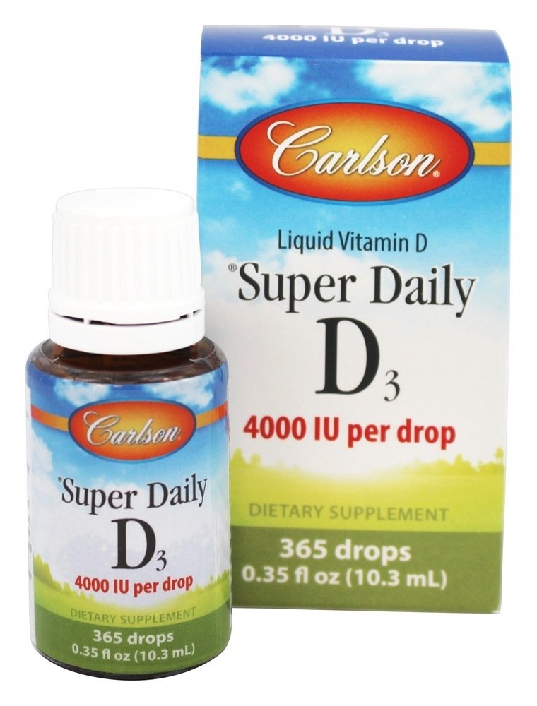 Carlson Labs Super Daily D3 4000 IU  10 ml. - Vitamin at MySupplementShop by Carlson Labs