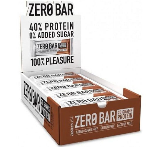 BioTechUSA Zero Bar, Chocolate Chip Cookies - 20 x 50g | High-Quality Protein Bars | MySupplementShop.co.uk