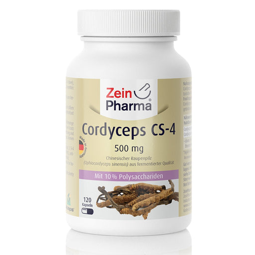 Zein Pharma Cordyceps CS-4, 500mg - 120 caps | High-Quality Vinegar Capsules | MySupplementShop.co.uk