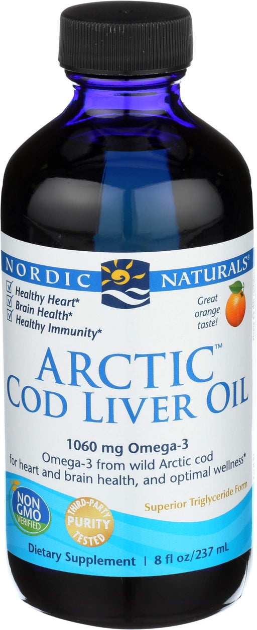 Nordic Naturals Arctic Cod Liver Oil, 1060mg Orange - 237 ml. - Health and Wellbeing at MySupplementShop by Nordic Naturals