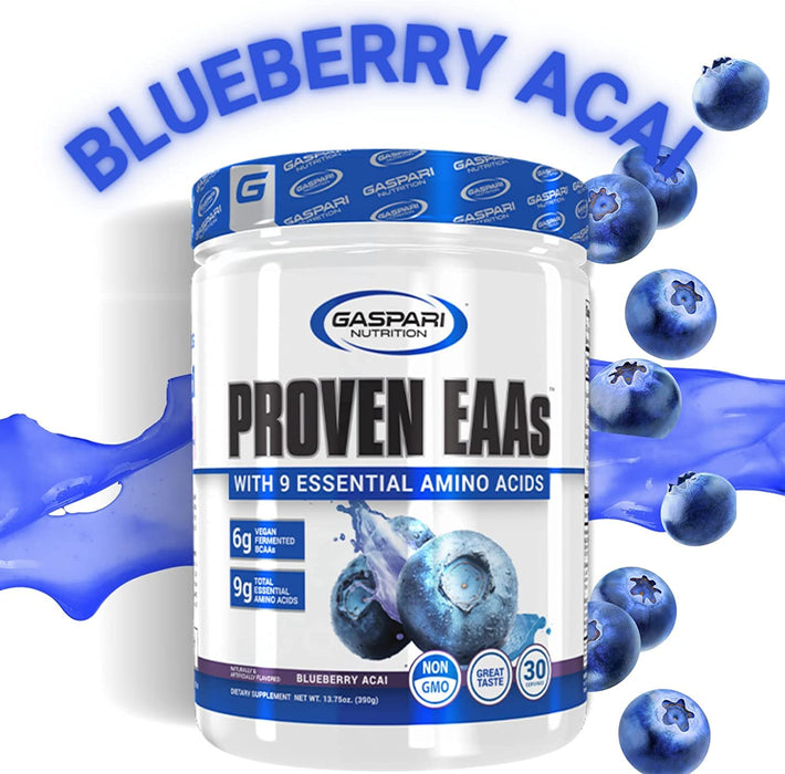 Gaspari Nutrition Proven EAAs, Blueberry Acai - 390 grams | High-Quality Amino Acids and BCAAs | MySupplementShop.co.uk