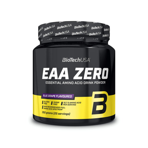 BioTechUSA EAA Zero, Blue Grape - 350 grams | High-Quality Amino Acids and BCAAs | MySupplementShop.co.uk