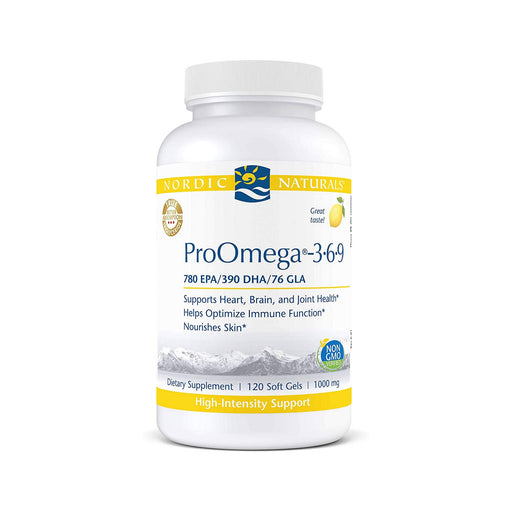 Nordic Naturals ProOmega 3-6-9, Lemon - 120 softgels | High-Quality Joint Support | MySupplementShop.co.uk