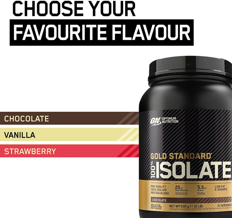 Optimum Nutrition Gold Standard 100% Isolate 930g | High-Quality Protein | MySupplementShop.co.uk