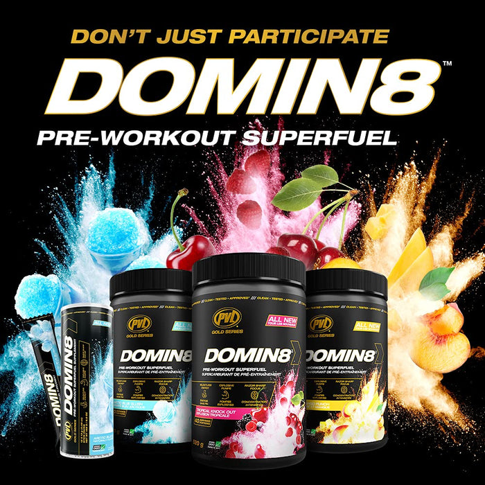 PVL Essentials Gold Series Domin8, Arctic Blue Slush - 520g | High-Quality Nuts & Seeds | MySupplementShop.co.uk