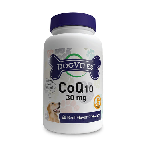 Health Thru Nutrition CoQ10 For Dogs, 30mg, Beef Flavour - 60 chewtabs | High-Quality Multivitamins | MySupplementShop.co.uk